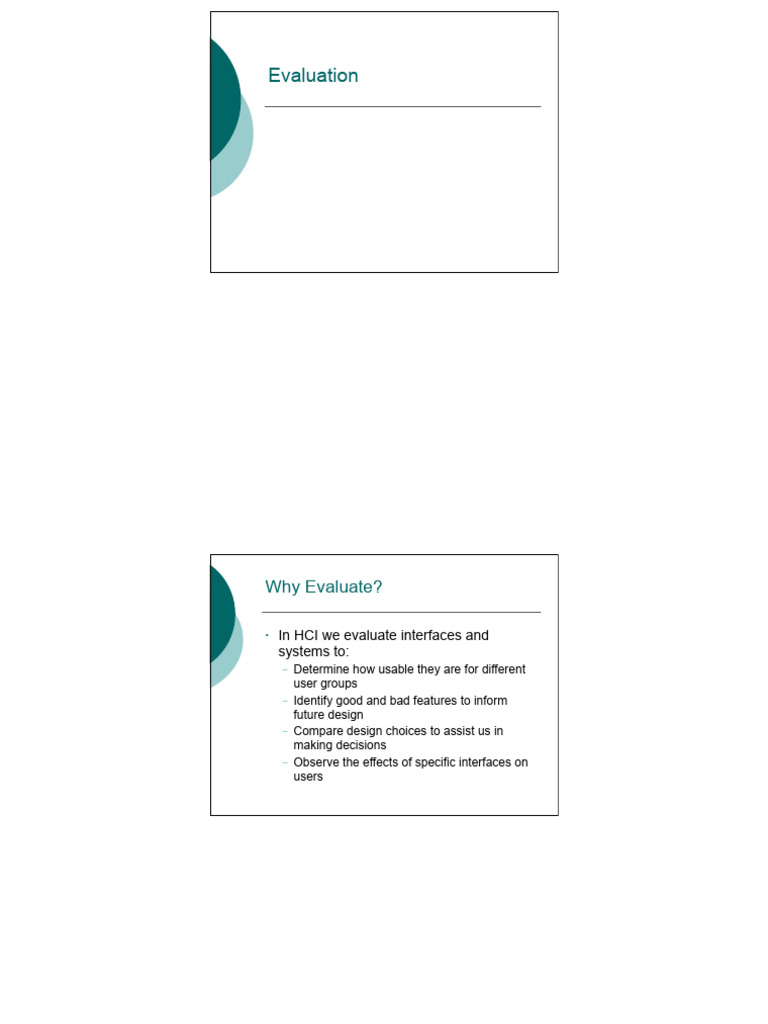 HCI Evaluation Methods and Techniques | PDF | Usability | Level Of ...