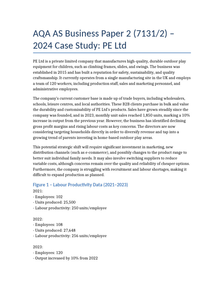 PE LTD Case Study Enhanced Insert | PDF