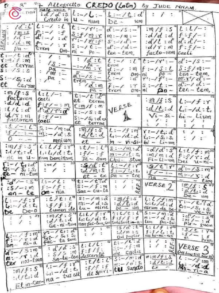 (Choirscript - Net) Credo (Latin) Jude Nnam 95f3c | PDF