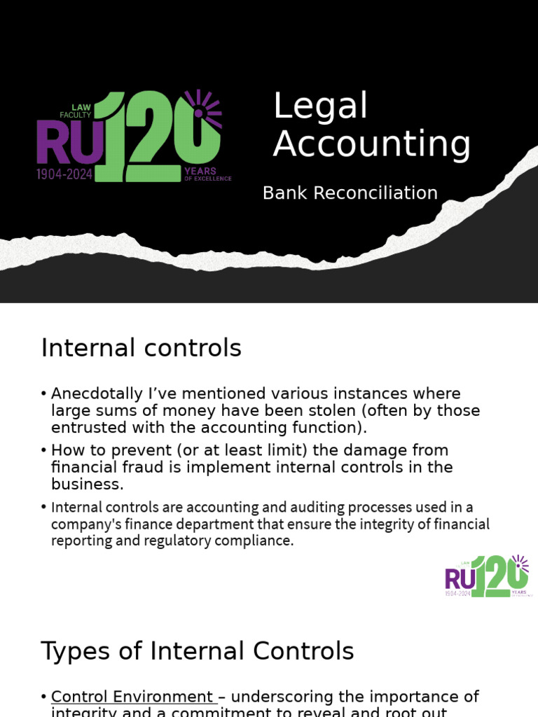 Bank Reconciliation and Internal Control | PDF | Internal Control | Cheque