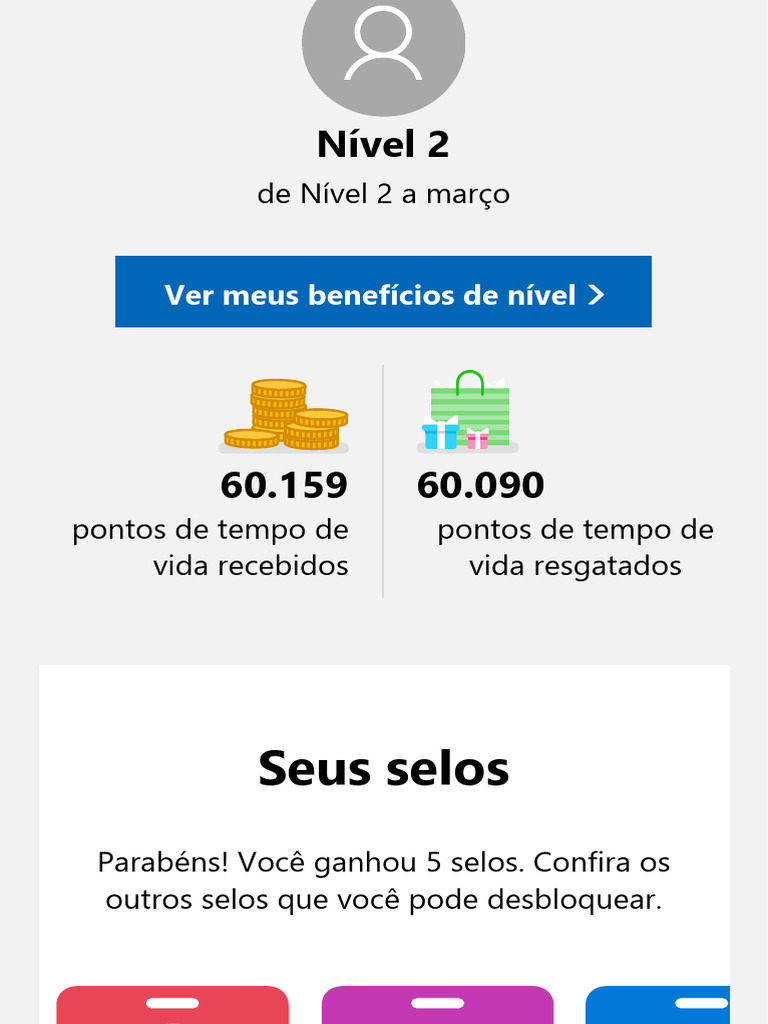 Status de Pontos e Selos Bing Rewards | PDF