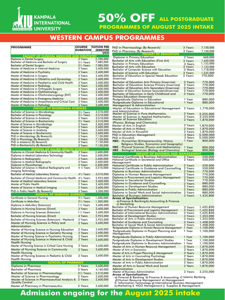 UPU Degree Intake 2025/2026 Overview | PDF | Bachelor's Degree ...