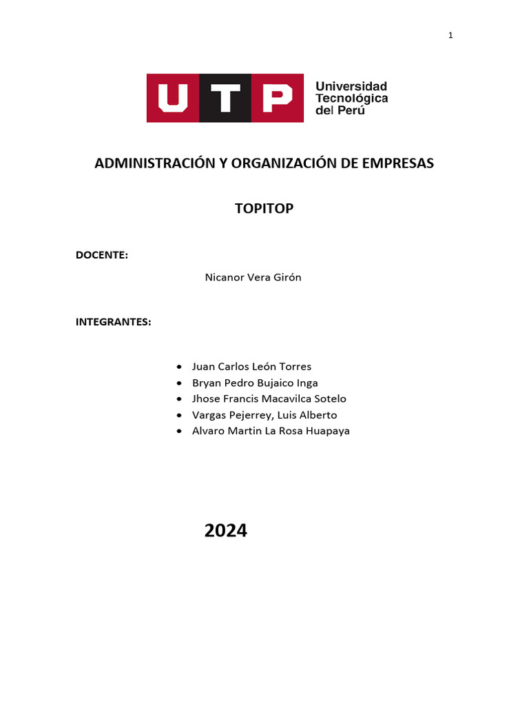 Estrategias de Gestión Empresarial en Topitop | PDF | Gestión de ...