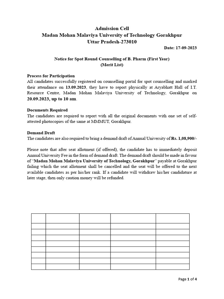 B. Pharm Spot Round Counselling Notice | PDF