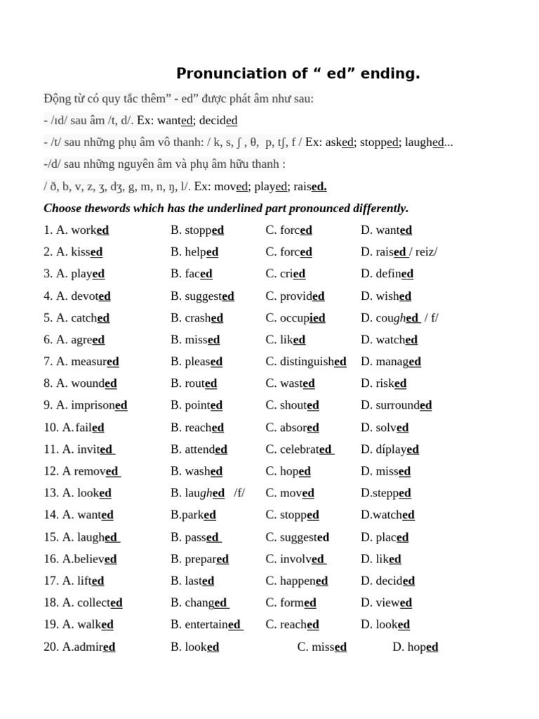 Pronouncing 