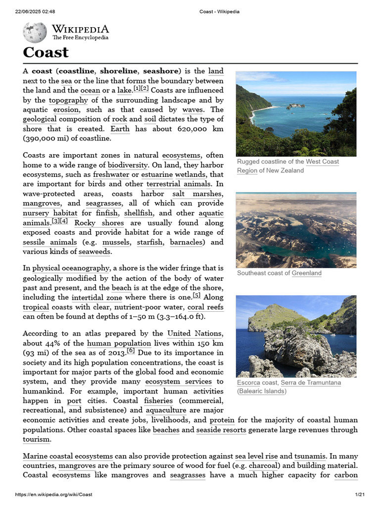 Understanding Coastal Ecosystems | PDF | Coast | Erosion
