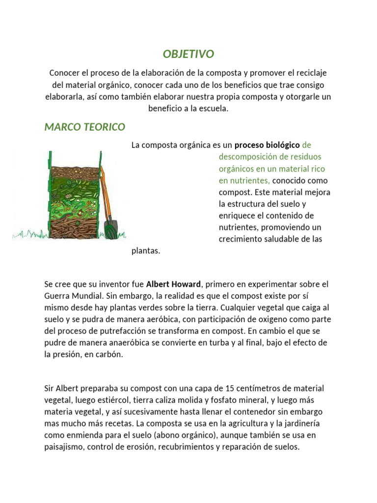 Proyecto Composta Cyg | PDF | Compost | Residuos