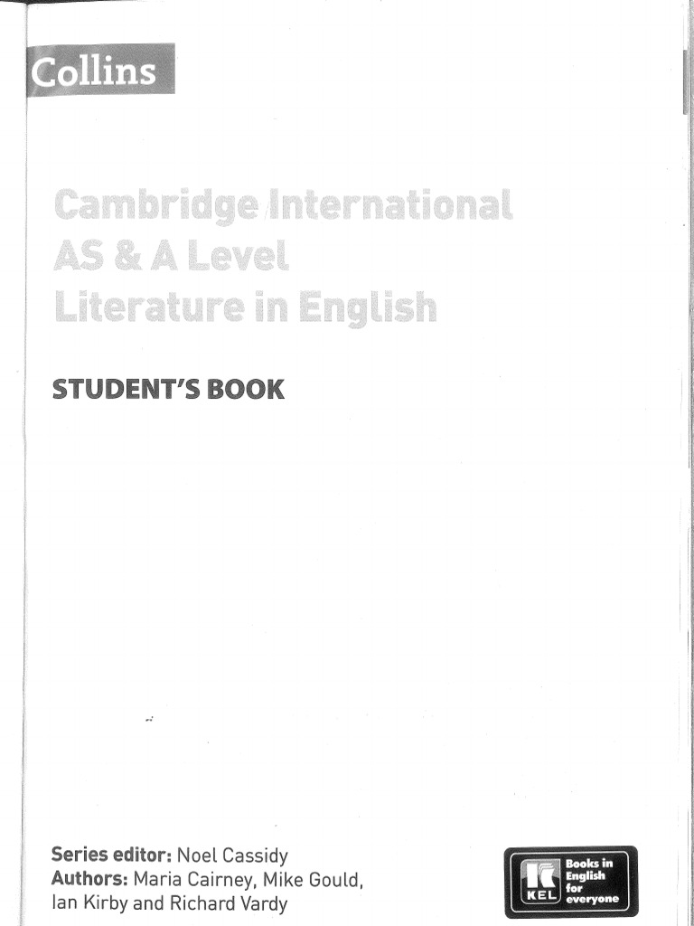 Cambridge International As and A Level Litrature in English SB Units 1 ...