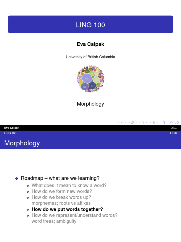 Understanding Morphology in Linguistics | PDF | Syntactic Relationships ...