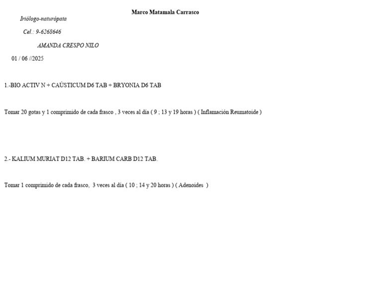 RECETA | PDF