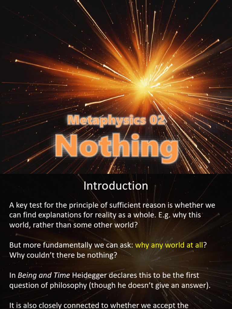 Exploring Nothingness and Existence | PDF | Existence | Space
