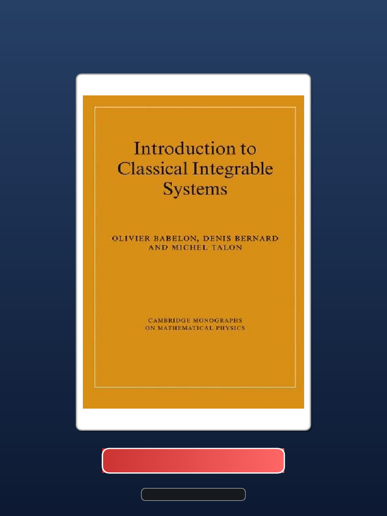 Full Chapter of Introduction To Classical Integrable Systems Ebook and ...