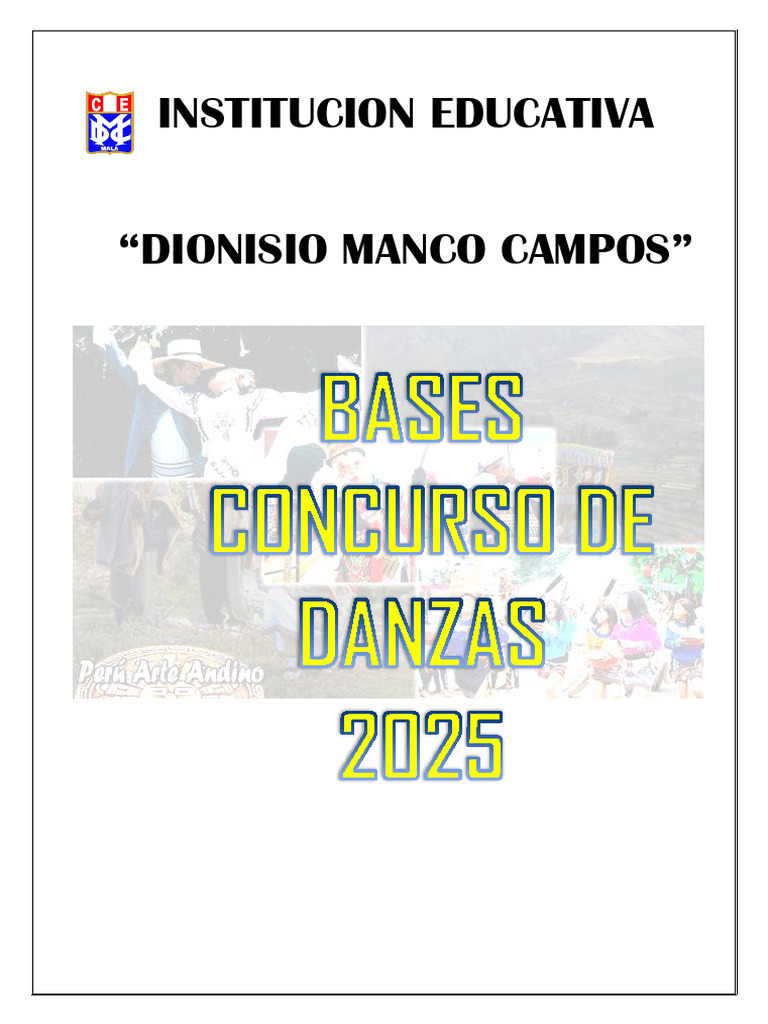 Bases Concurso de Danza 2025 Junio - Setiembre - DMC | PDF | Bailes ...