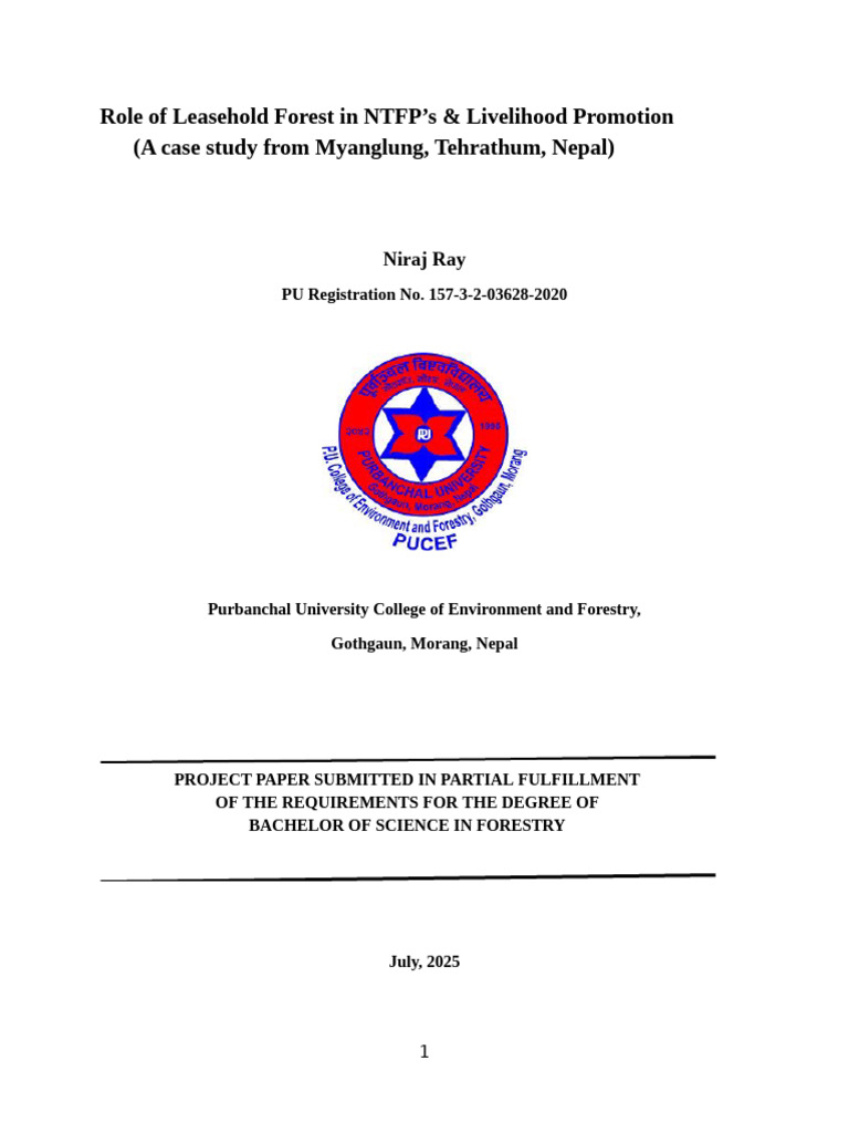 Role of Leasehold Forestry in NTFP's & Livelihood Promotion. | PDF ...