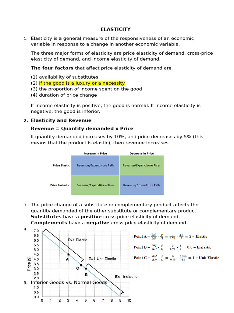 Understanding Elasticity in Economics | PDF | Elasticity (Economics ...