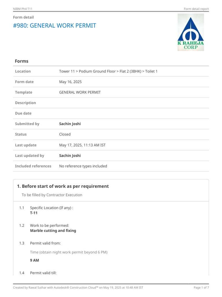 Form Detail Report-202505190518 | PDF | Personal Protective Equipment ...