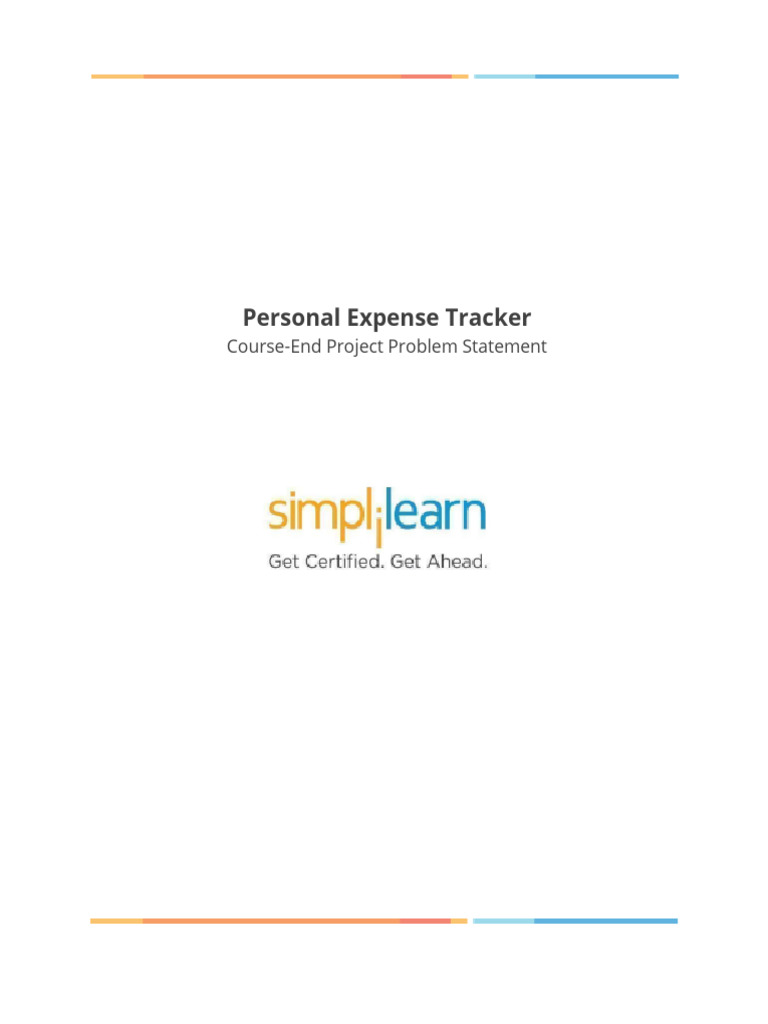 Personal Expense Tracker Development Guide | PDF | Computer Engineering ...