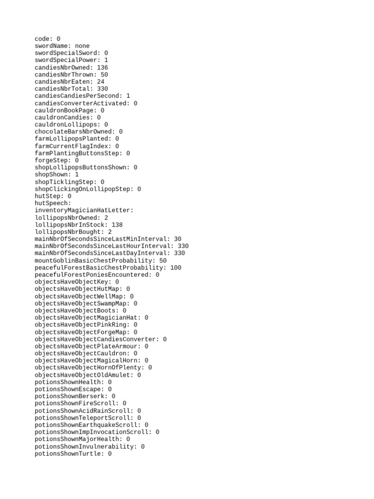 Candy Box 2 Inventory Overview | PDF