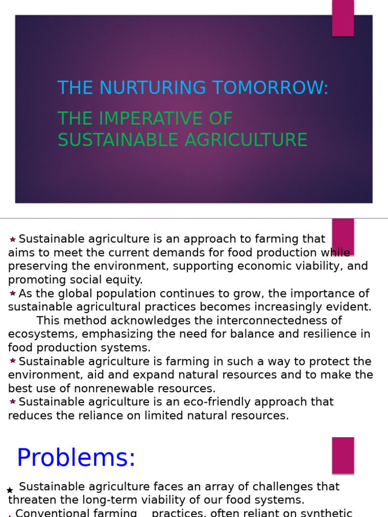 The Nurturing Tomorrow | PDF | Agriculture | Sustainable Agriculture