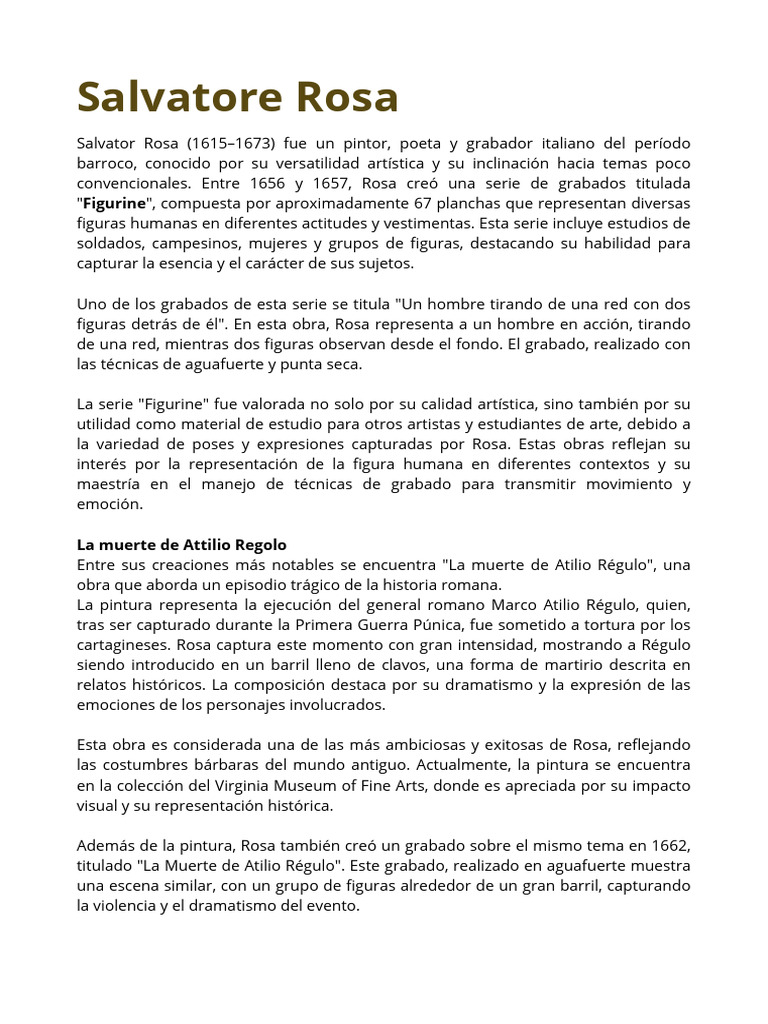 Salvatore Rosa | PDF | Pinturas