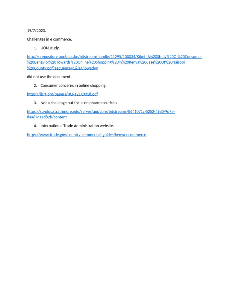 Challenges in e Commerce 1 | PDF