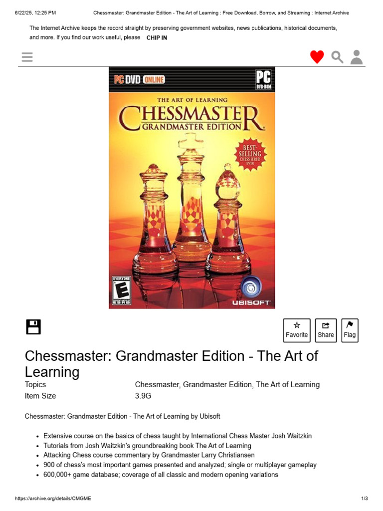 Chessmaster: Grandmaster Edition Download | PDF