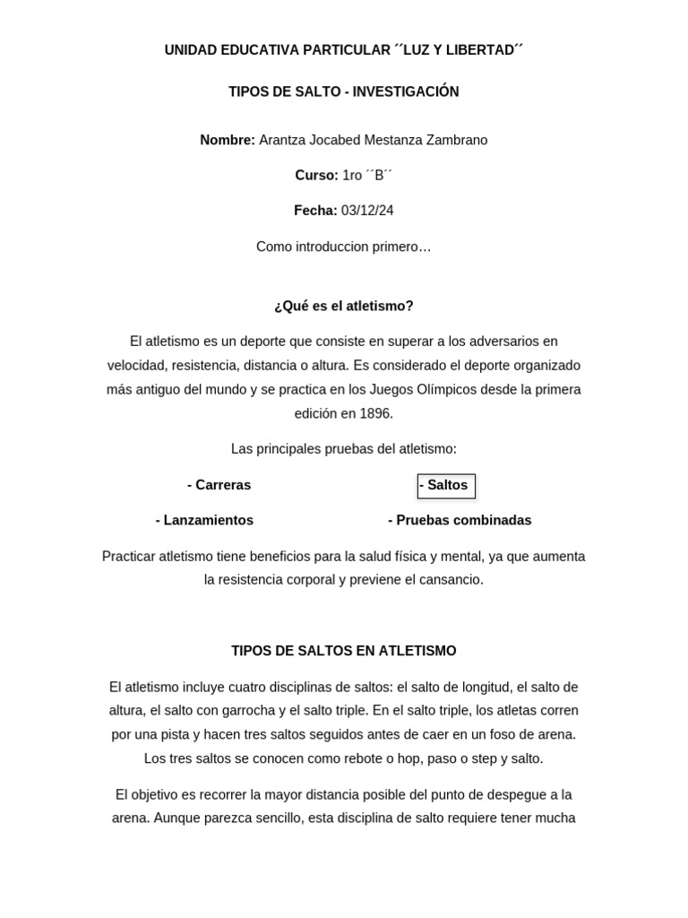 Hjvjvhjhvjjhchcghcghctipos de Saltos en Atletismo | PDF | Deporte del ...