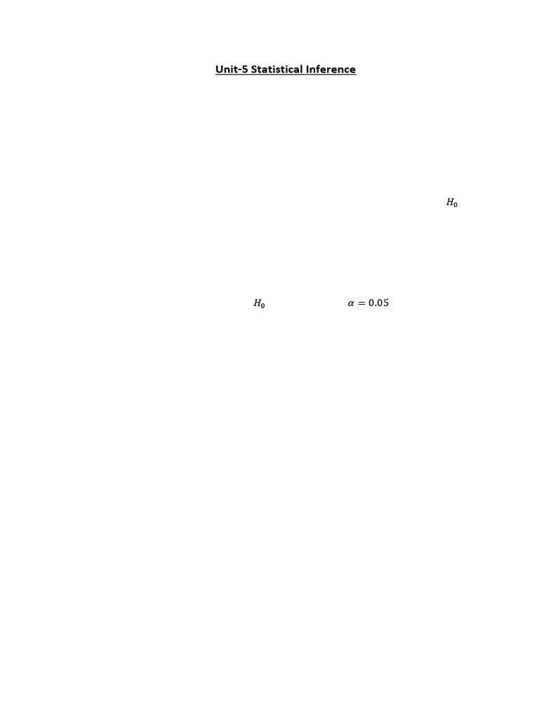 Statistical Inference Hypothesis Testing | PDF | Standard Deviation ...
