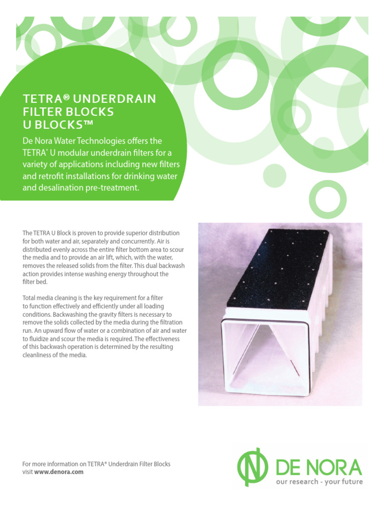 TETRA® Underdrain Filter Solutions | PDF | Filtration | Porosity