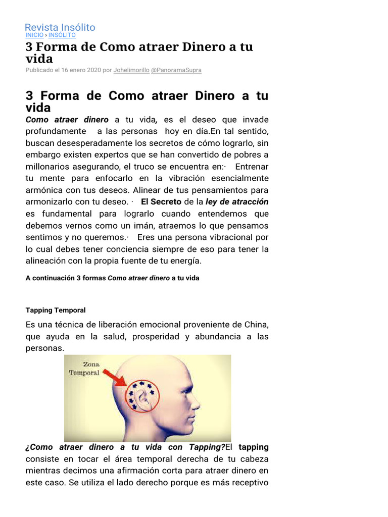 3 Métodos para Atraer Dinero Rápido | PDF
