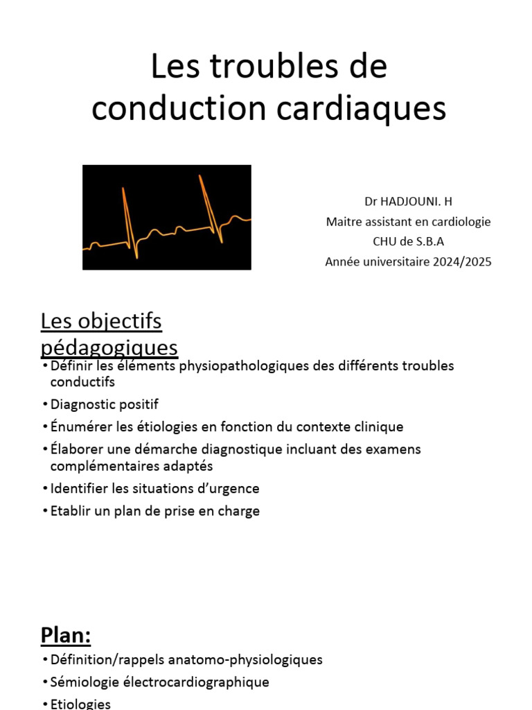 Troubles de conduction cardiaque : diagnostic et prise en charge | PDF ...