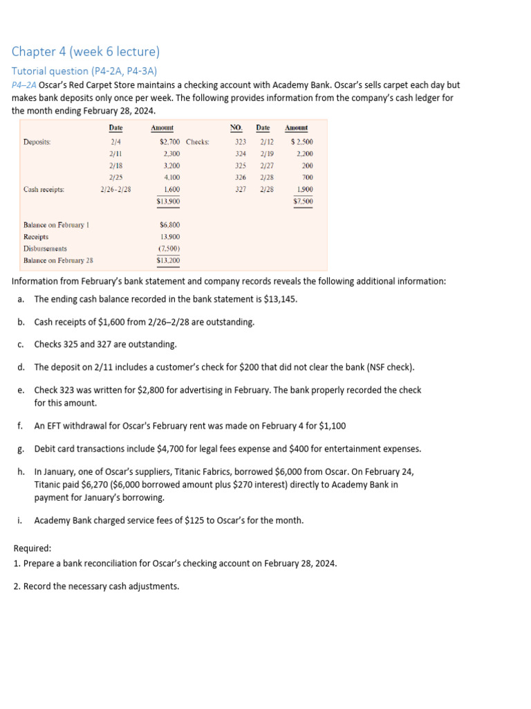 Week 6 Topic Tutorial Question | PDF | Banks | Transaction Account