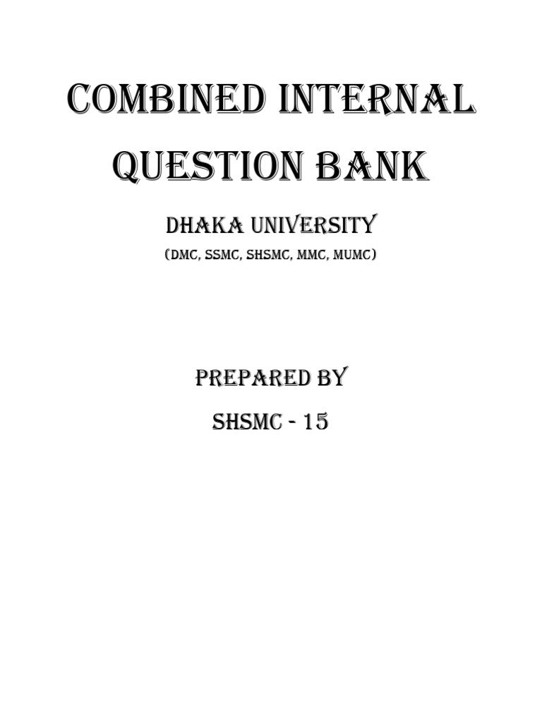 Dhaka University Medicine Question Bank | PDF | Mental Disorder | Mood ...