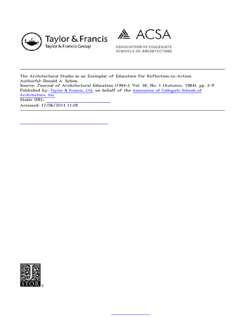 Architectural Studio as Reflective Education | PDF | Science