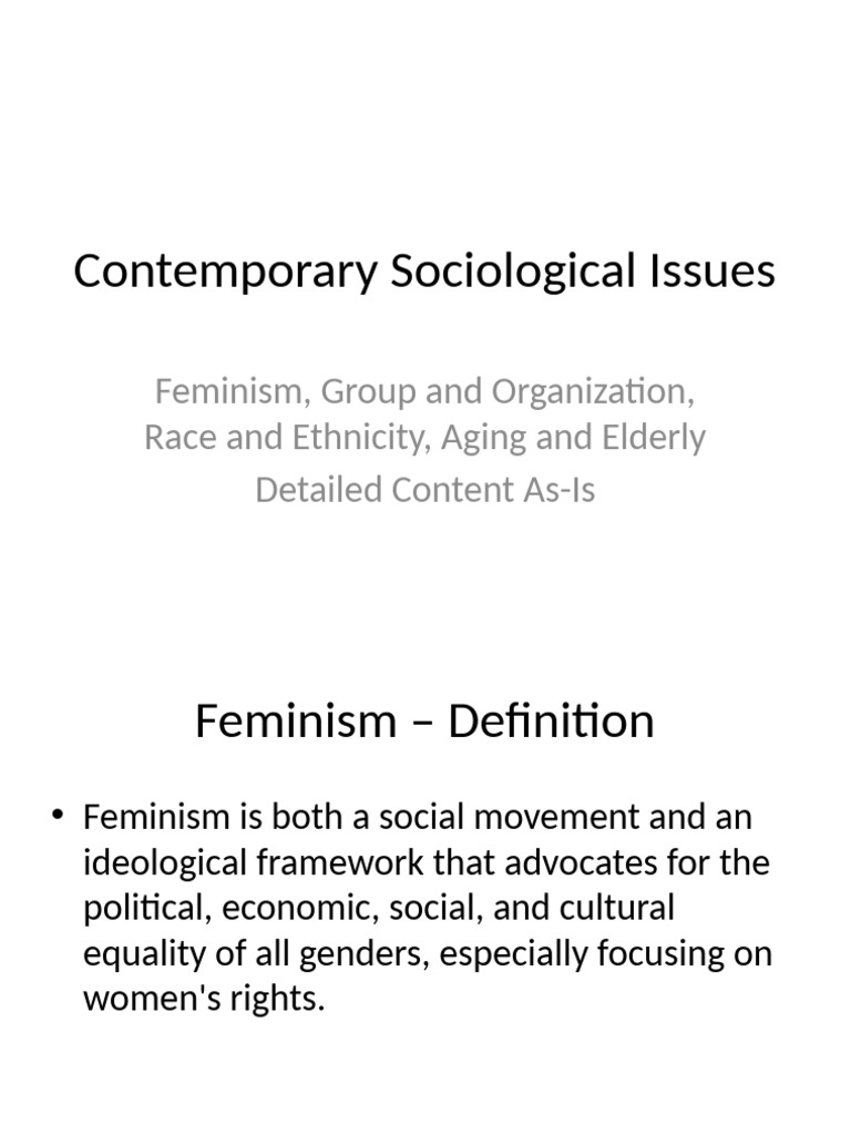 Key Contemporary Sociological Issues | PDF | Cost Of Living | Gender ...