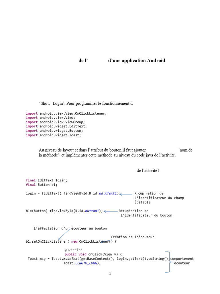 Code Java pour Interface Android | PDF | Java (Langage de programmation ...