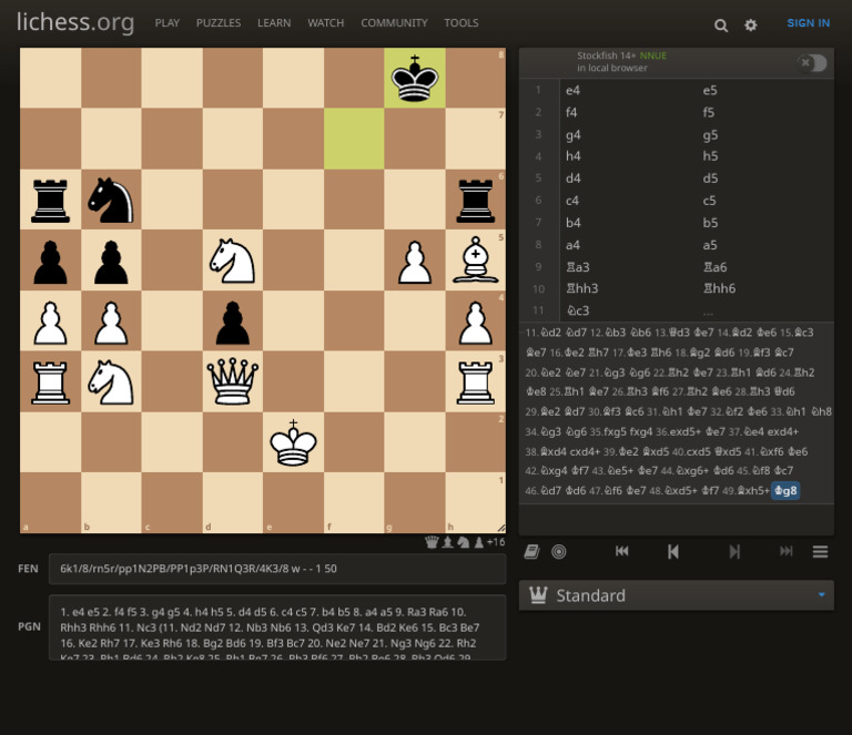 ANALYSIS BOARD LICHESS visual data 4