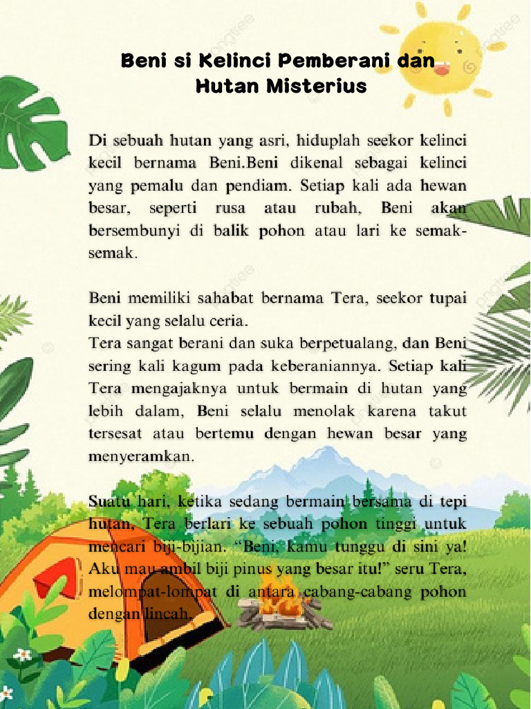 Beni si Kelinci Pemberani dan Hutan Misterius.pdf | PDF