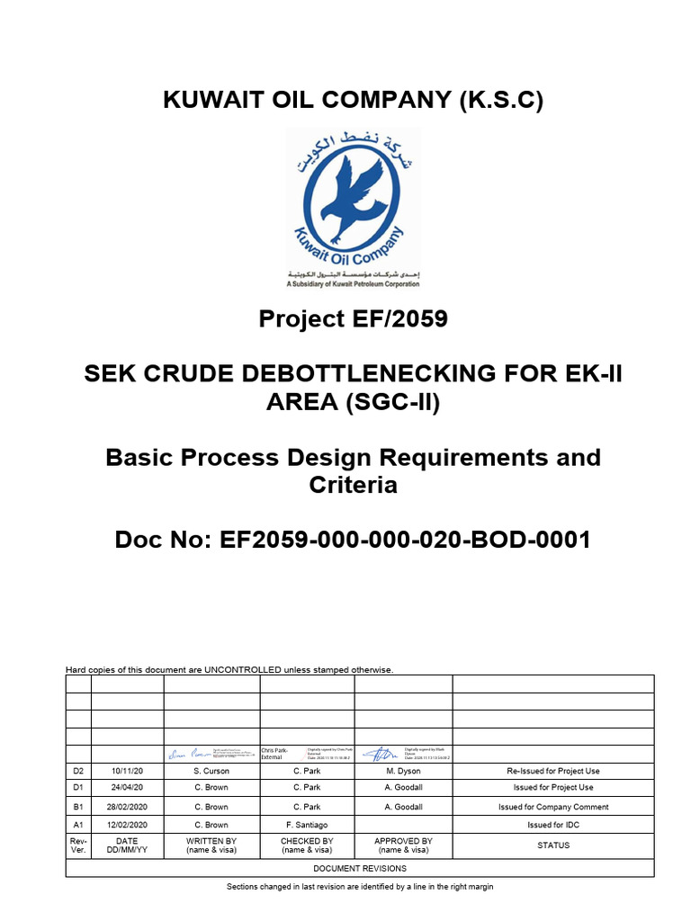 Process Design Criteria for Crude Debottlenecking | PDF | Pump | Pressure