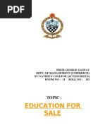 Project On Education Market