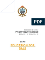 Project On Education Market