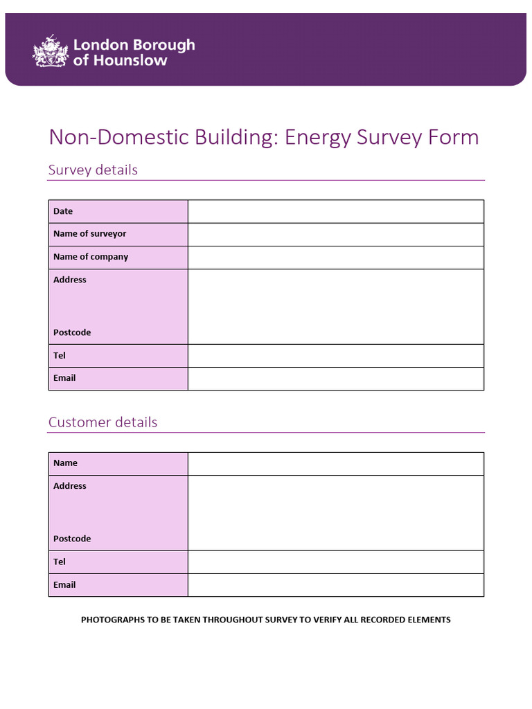 Energy Survey Form for Strathbungo | PDF | Energy Storage | Electric ...