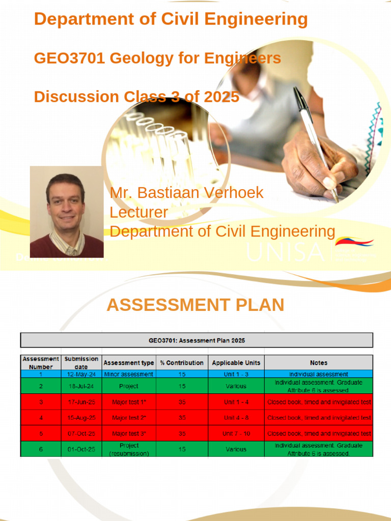 GEO3701 Discussion Class 3 2025 | PDF | Geology | Earth Sciences