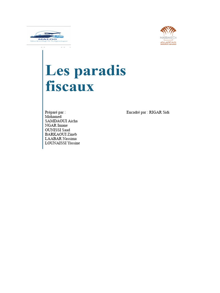 Comprendre les paradis fiscaux et enjeux | PDF | Paradis fiscal | Économie