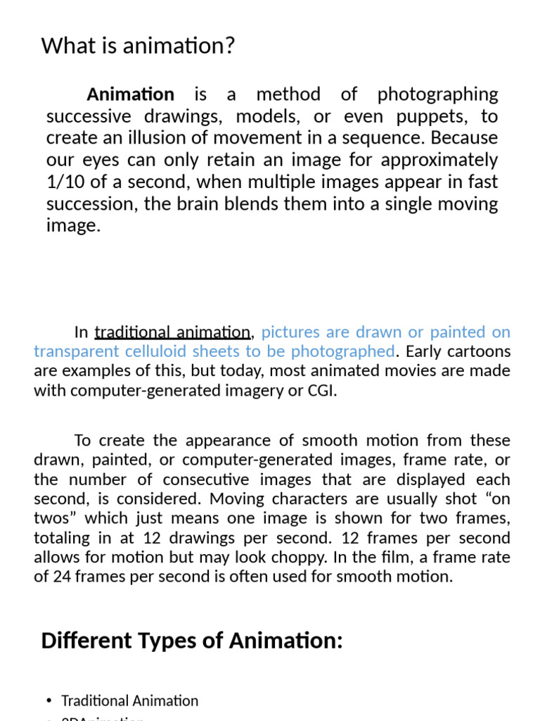 The Traditional Animation Process | PDF | Animation | Computer Animation