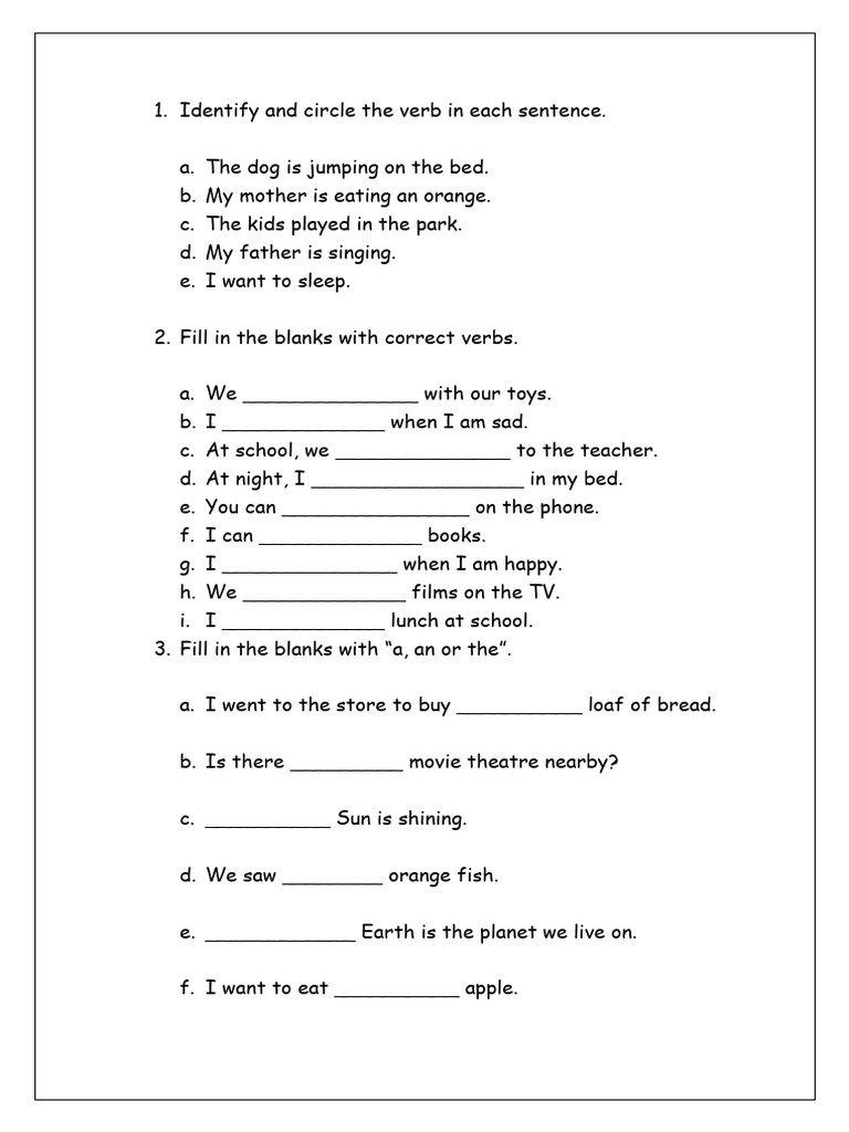Grammar Revision Worksheet | PDF | Linguistic Typology | Syntax