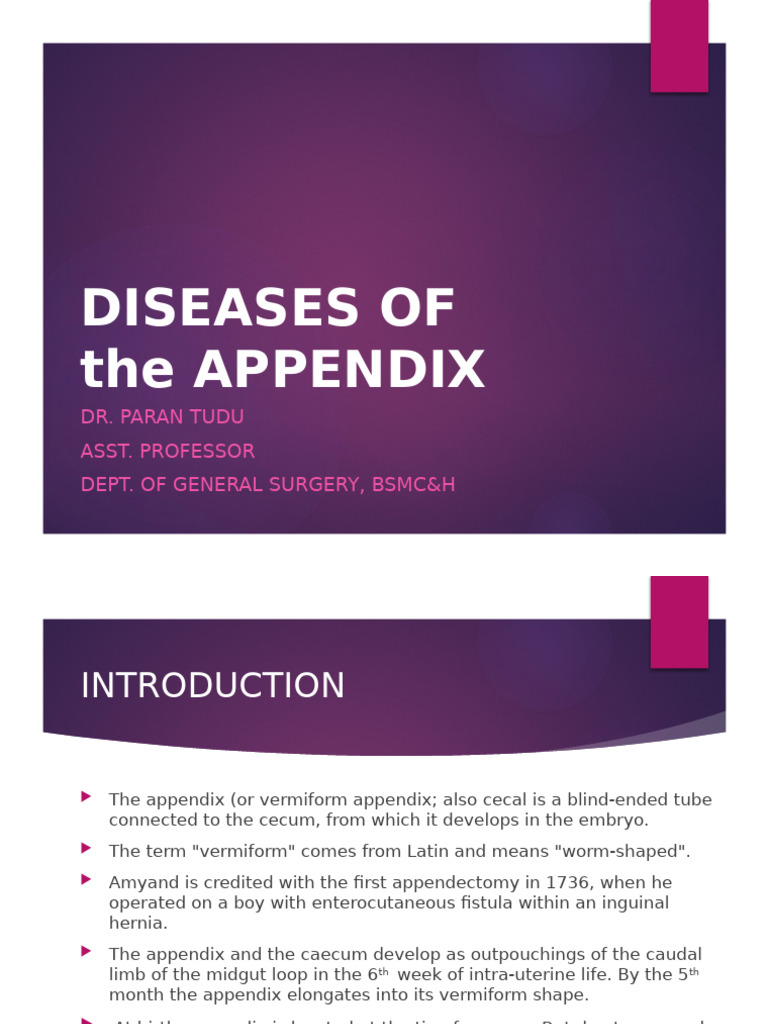 Appendix Diseases | PDF | Medical Specialties | Clinical Medicine
