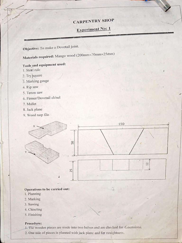 Carpentry Shop | PDF