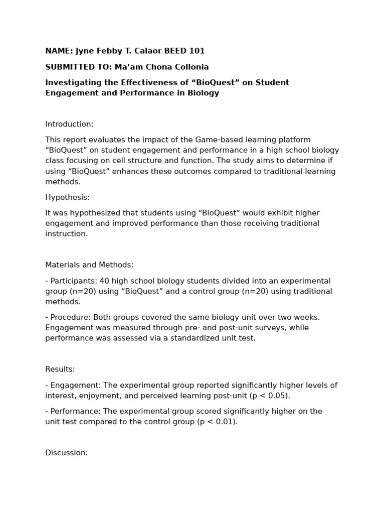 Laboratory Report | PDF