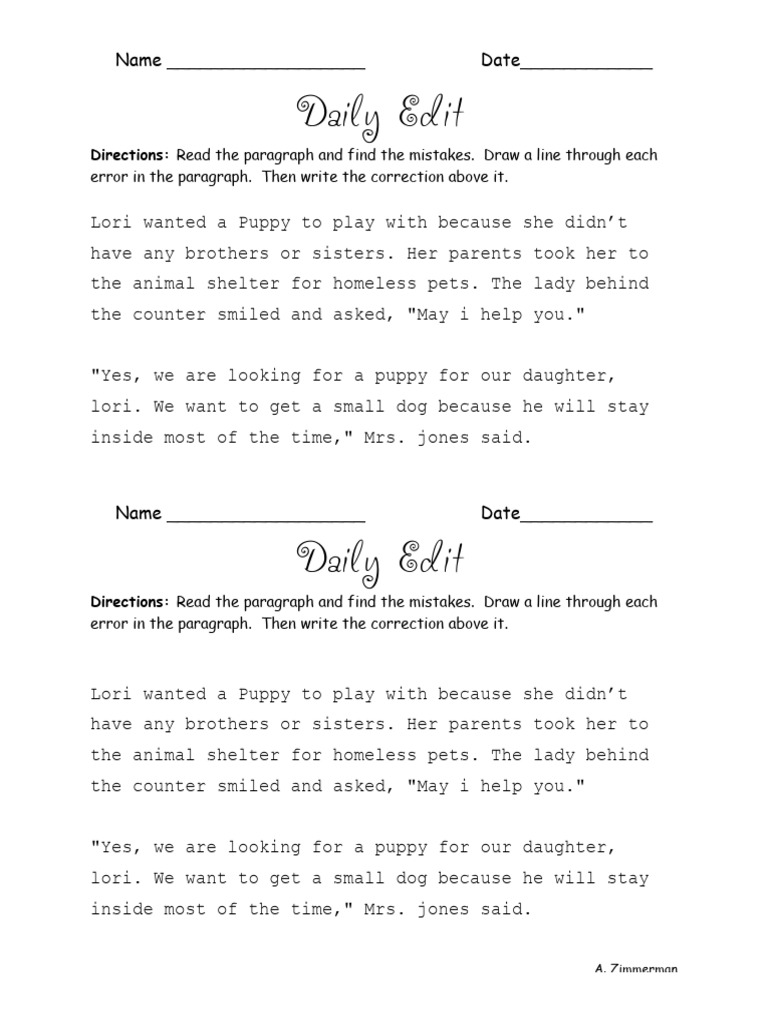 Daily Edit 4 | PDF